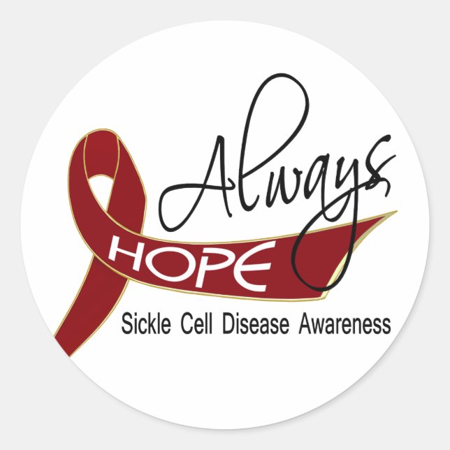 Always Hope Sickle Cell Disease Classic Round Sticker (Front)