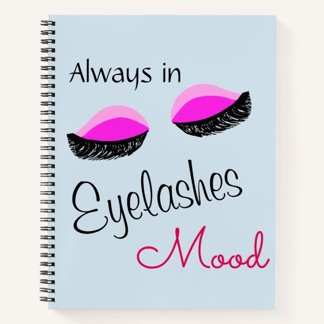 always in eyelashes mood tote bag notebook (Front)