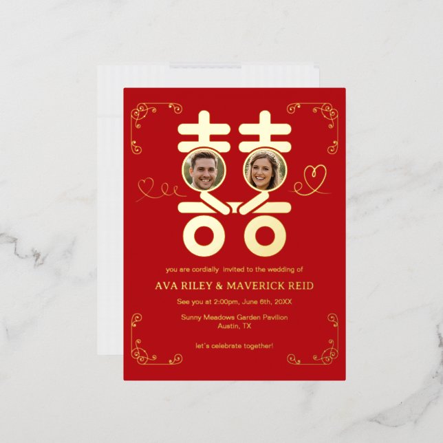 always in love foil invitation postcard (Envelope)