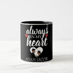 ALWAYS IN MY HEART, COUPLE CUSTOMIZE TEMPLATE Two-Tone COFFEE MUG
