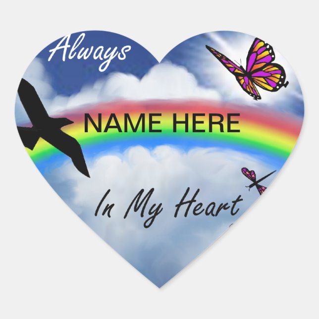Always In My Heart Heart Sticker (Front)
