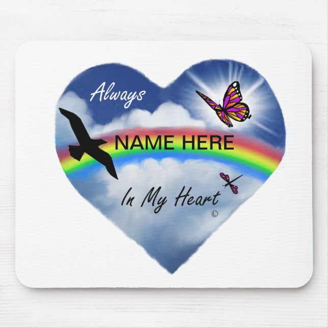 Always In My Heart Mouse Mat (Front)