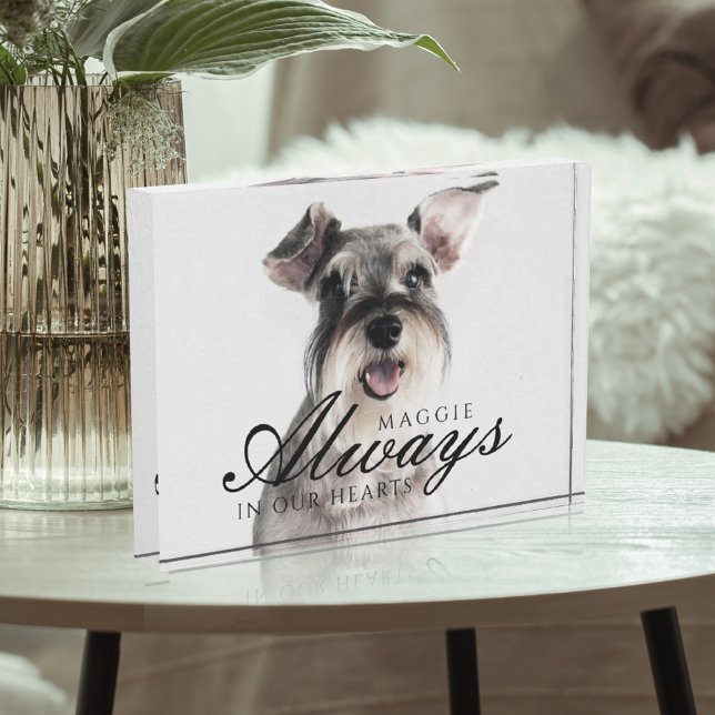 Always In Our Hearts Pet Memorial keepsake Photo Block (Creator Uploaded)