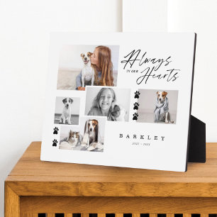 Always In Our Hearts Pet Photo Collage Memorial Plaque