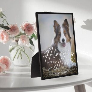 Always In Our Hearts Pet Photo Memorial Plaque