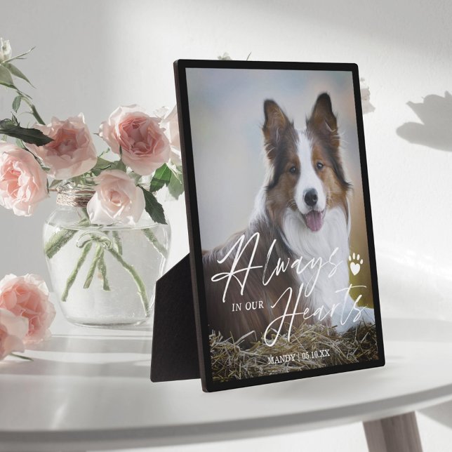 Always In Our Hearts Pet Photo Memorial Plaque (Creator Uploaded)
