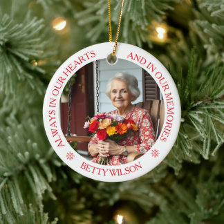 Always in our Hearts | Photo & Poem Cardinal Ceramic Tree Decoration