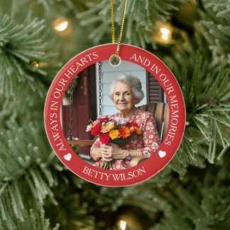 Always in our Hearts | Photo & Poem Cardinal Ceramic Tree Decoration
