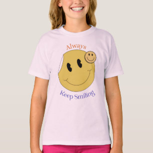 Always Keep Smiling 😊   Cute Positive Quote Desig T-Shirt