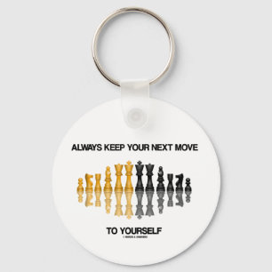 Always Keep Your Next Move To Yourself Chess Humor Key Ring