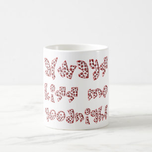 Always kiss me goodnight Cute Red Lipstick Kisses Coffee Mug