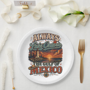 Always Lake Ontario and The Gulf of Mexico Paper Plate