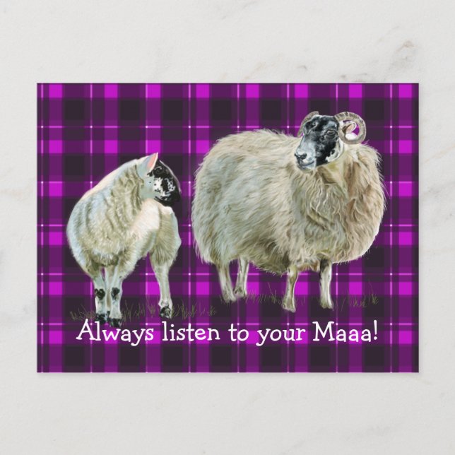 Always listen to your Maaaa! Postcard (Front)