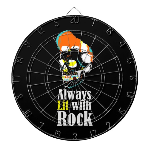 Always lit with rock dartboard (Front)