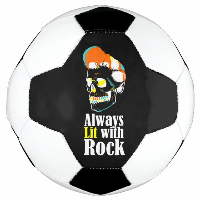 Always lit with rock football (Front)