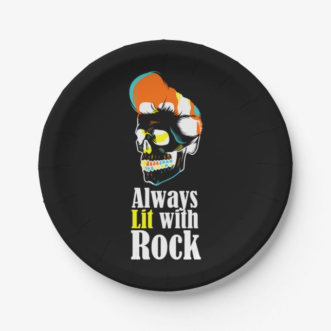 Always lit with rock paper plate (Front)