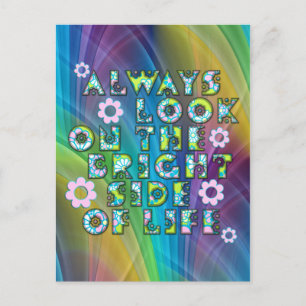 always look on the bright side of life postcard
