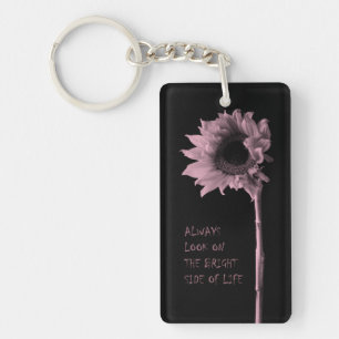 "Always Look on the Bright Side of Life" Sunflower Key Ring