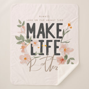 Always Look on the Bright Side Sherpa Blanket