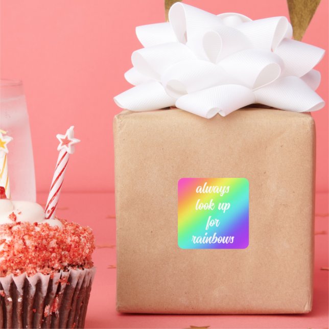 Always Look Up for Rainbows Sticker (Party)