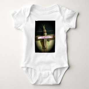 Always Love Inspirational Rabbit Art Print Design Baby Bodysuit