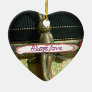 Always Love Inspirational Rabbit Art Print Design Ceramic Tree Decoration