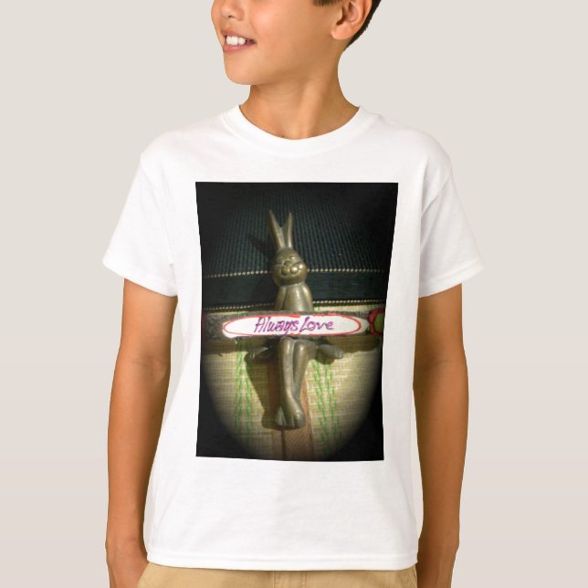 Always Love Inspirational Rabbit Art Print Design T-Shirt (Front)