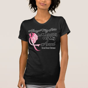 Always My Hero In Memory Aunt - Breast Cancer T-Shirt