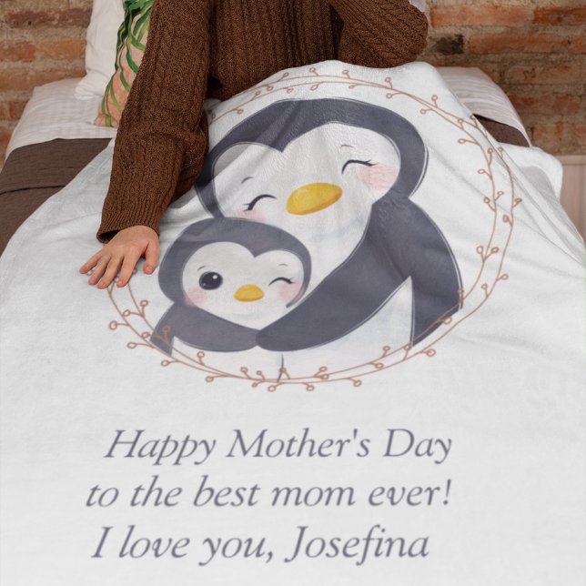 Always my Mother - Penguin Mum & Baby Fleece Blanket (Always my Mother - Penguin Mum & Baby Fleece Blanket)