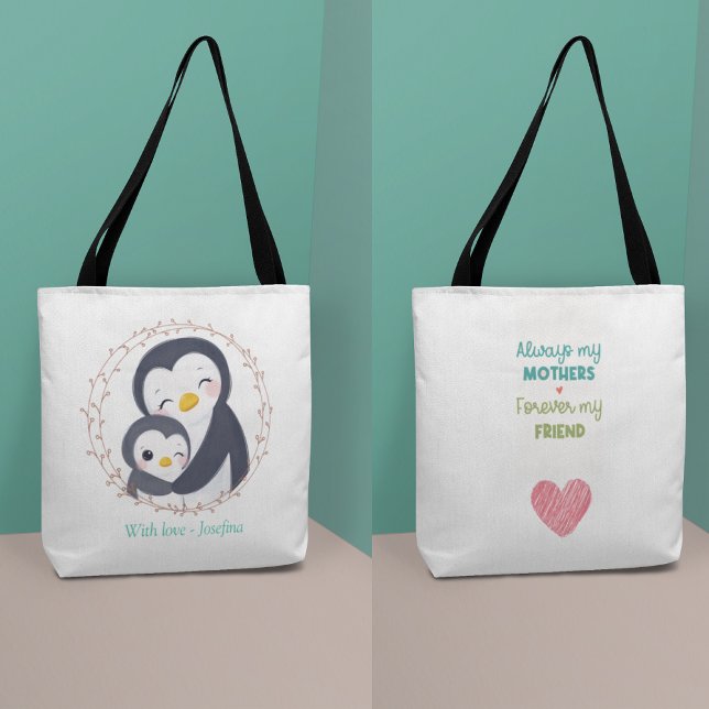 Always my Mother - Penguin Mum Baby  Tote Bag (Always my Mother - Penguin Mum Baby Tote Bag)