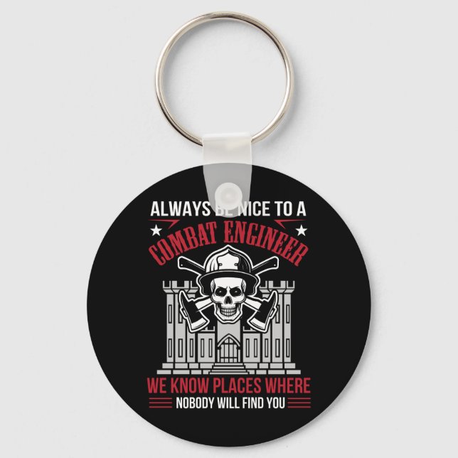 Always Nice Combat Engineer Nobody Find You Key Ring (Front)