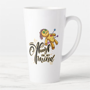 Always on My Mind Funny Halloween Voodoo Doll Latte Mug