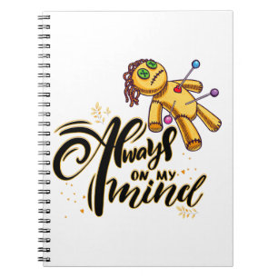 Always on My Mind Funny Halloween Voodoo Doll Notebook