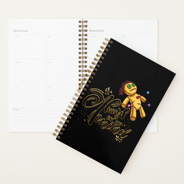 Always on My Mind Funny Halloween Voodoo Doll Planner (Display)