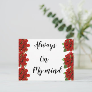Always on my mind  postcard