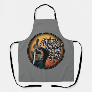 Always Protect Your Nuts - funny ninja squirrel Apron