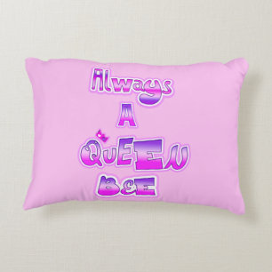 Always queen bee baby pink decorative cushion