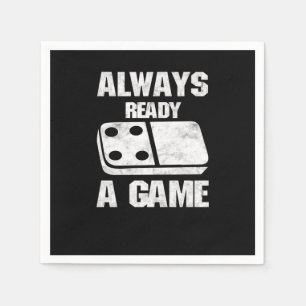 Always Ready Dominoes Tiles Puzzler Game Gift Napkin