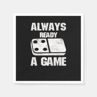 Always Ready Dominoes Tiles Puzzler Game Gift Napkin