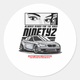 Always Ready for the Race Classic Round Sticker