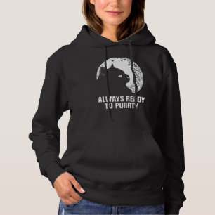 Always Ready to Purrty Cat  Party Kitten Reunion Hoodie