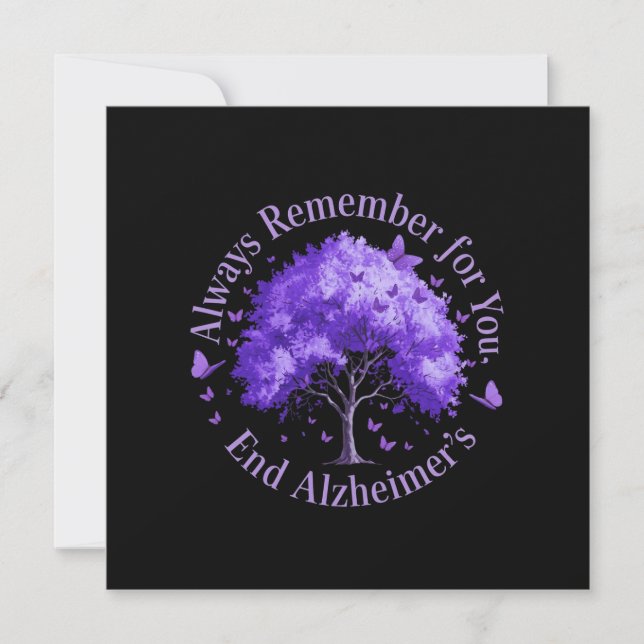 Always Remember: For You, End Alzheimer's  Invitation (Front)