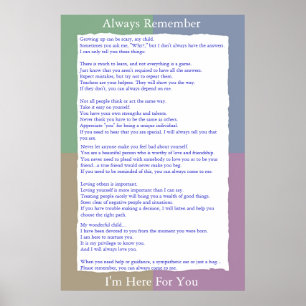 Always Remember I'm Here For You Poster