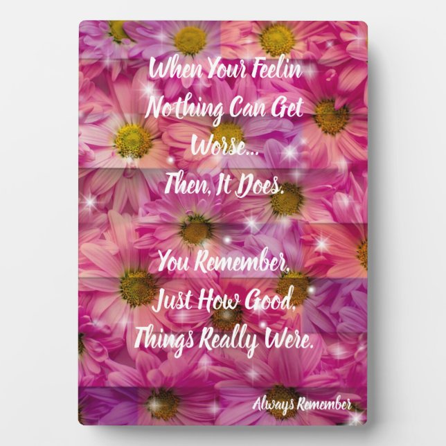 Always Remember Poem Plaque (Front)