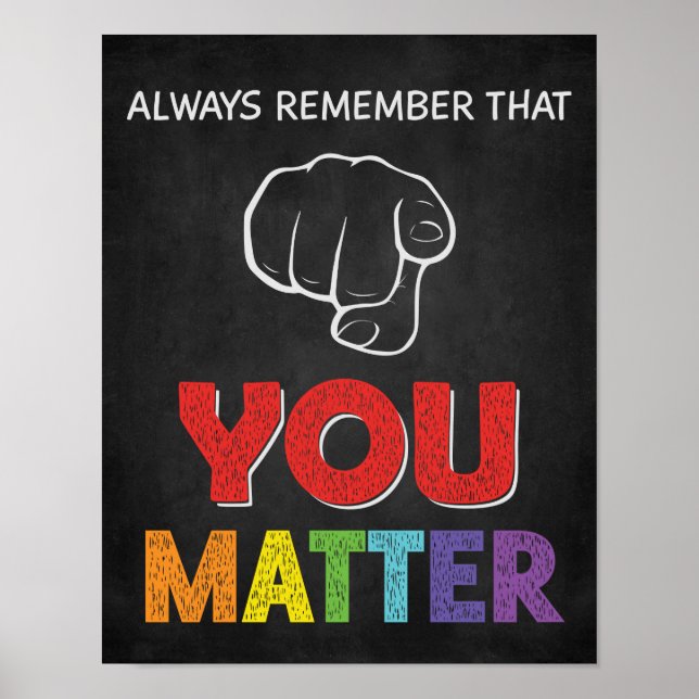 Always Remember That You Matter Classroom Poster (Front)