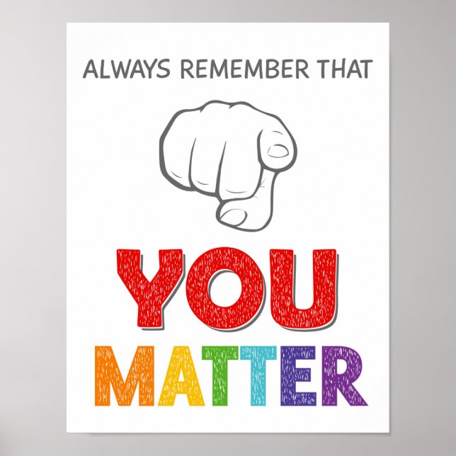 Always Remember That You Matter Classroom Poster (Front)