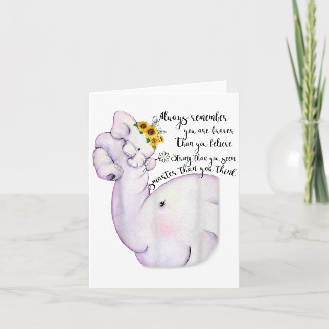 Always Remember You Are Braver Than You Believe Mo Card (Front)