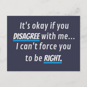 Always Right Funny Sarcastic Humour Postcard