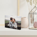 Always Script Overlay Personalised Couples Photo Block<br><div class="desc">Create a sweet keepsake of your wedding,  engagement,  anniversary,  honeymoon or special moment with this custom acrylic photo block that's perfect for couples Add a favourite photo,  with "always" overlaid in casual brush script hand lettering,  and your initials beneath.</div>