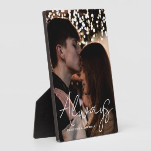 Always Script  Personalised Couples Photo Plaque